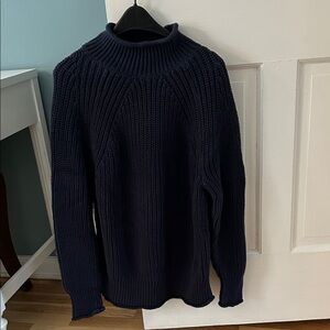 J. Crew Women’s M cotton  Dark Blue Turtleneck Sweater